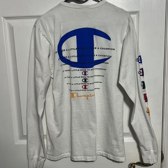 🔥🔥 CHAMPION Long Sleeve Graphic Tee - Men Sz Medium - Good Used Condition - Picture 7 of 11